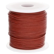 1 mm Leather Cord - Dark Red x 25 m