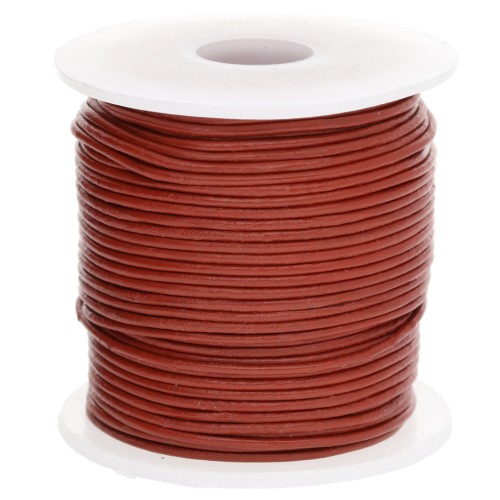 Leather cord 1 mm - Rouge Burgundy x 25 m