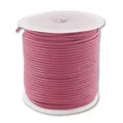 Leather cord 1mm Pink Fuschia x 25m