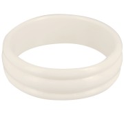 66mm Thick opaque resin bead bracelet - Ecru x1