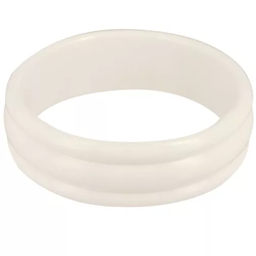 66mm Thick opaque resin bead bracelet - Ecru x1