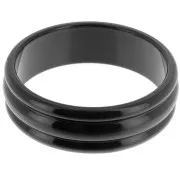 66mm Thick opaque resin bead bracelet - Black x1