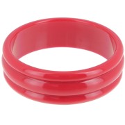 66mm Thick opaque resin bead bracelet - Dark red x1|raw }}