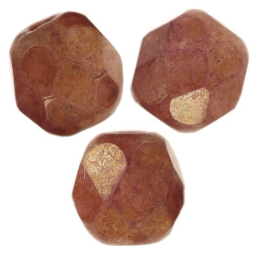 Facets 4 mm Chalk White Gold Luster x50