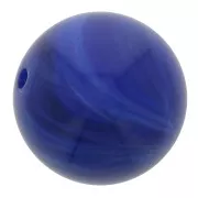 8mm Opaque resin beads - Marbled navy blue x10