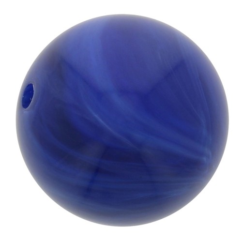 8mm Opaque resin beads - Marbled navy blue x10