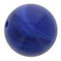 10mm Opaque resin beads - Marbled navy blue x8