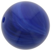 12mm Opaque resin beads - Marbled navy blue x6
