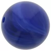 12mm Opaque resin beads - Marbled navy blue x6