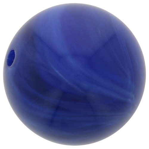 12mm Opaque resin beads - Marbled navy blue x6