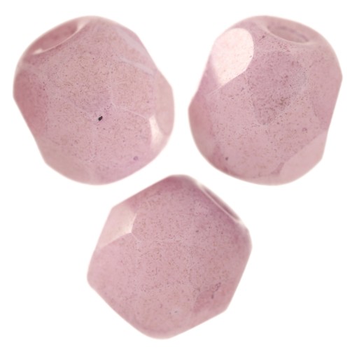 Facets 4 mm Chalk White Lila Luster x50