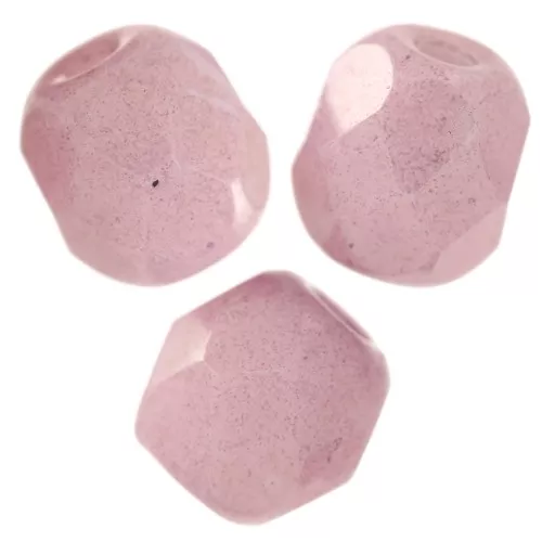 Facets 4 mm Chalk White Lila Luster x50