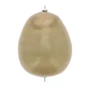 24x18mm Irregular papier-mâché drop bead - Golden x1