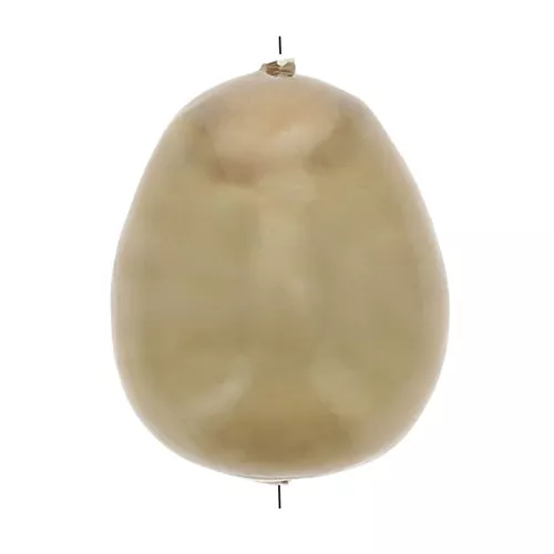 24x18mm Irregular papier-mâché drop bead - Golden x1