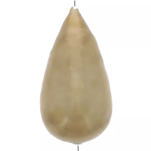30x16mm Papier mâché pear bead metallic effect - Golden x1