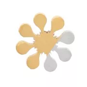 6mm 316L stainless steel stick-on flange elements - Gold x4