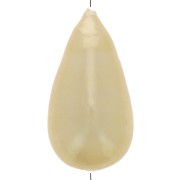 30x16mm Papier mâché pear bead metallic effect - Light Glold x1