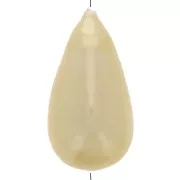 30x16mm Papier mâché pear bead metallic effect - Light Glold x1