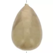 33x22mm Papier mâché pear bead metallic effect - Golden x1