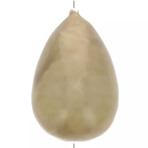 33x22mm Papier mâché pear bead metallic effect - Golden x1