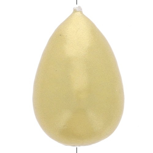 33x22mm Papier mâché pear bead metallic effect - Gold x1