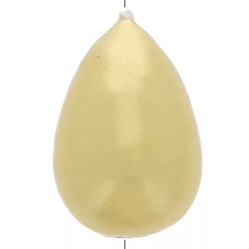 33x22mm Papier mâché pear bead metallic effect - Gold x1