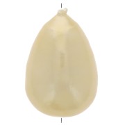 33x22mm Papier mâché pear bead metallic effect - Light gold x1|raw }}