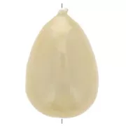 33x22mm Papier mâché pear bead metallic effect - Light gold x1