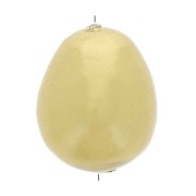 24x18mm Irregular papier-mâché drop bead - Gold x1