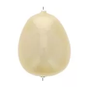 24x18mm Irregular papier-mâché drop bead - Light Gold x1