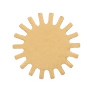 6mm Stainless steel 316L stick-on Sun elements - Gold x4|raw }}