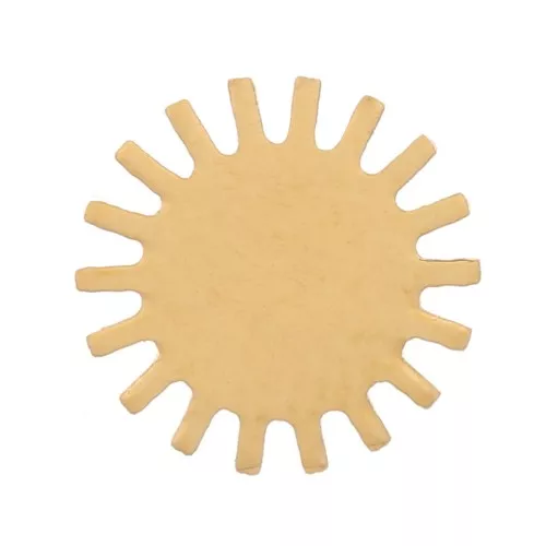 6mm Stainless steel 316L stick-on Sun elements - Gold x4
