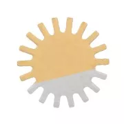 6mm Stainless steel 316L stick-on Sun elements - Gold x4