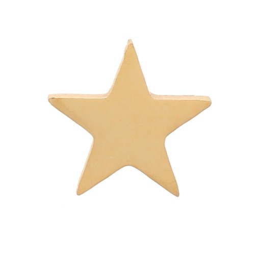 5mm 316L stainless steel stick-on star elements - Gold x4