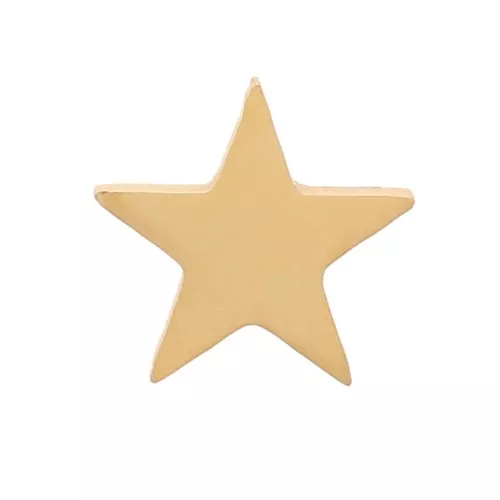 5mm 316L stainless steel stick-on star elements - Gold x4