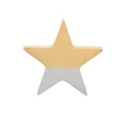 5mm 316L stainless steel stick-on star elements - Gold x4