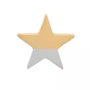 5mm 316L stainless steel stick-on star elements - Gold x4