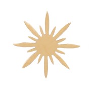 5mm Stainless steel 316L North star elements to stick on - Gold x4