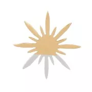 5mm Stainless steel 316L North star elements to stick on - Gold x4