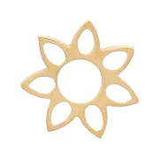 5mm 316L stainless steel stick-on recessed flange elements - Gold x4|raw }}