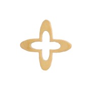 5mm Stainless steel 316L Stick-on Hollow cross elements - Gold x4|raw }}