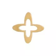 5mm Stainless steel 316L Stick-on Hollow cross elements - Gold x4