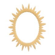 9x7mm Stainless steel 316L Oval sun stick-on elements - Gold x4|raw }}
