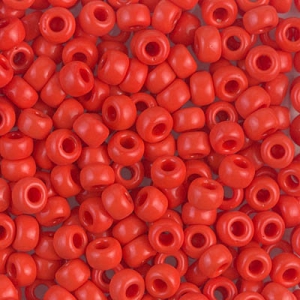 Miyuki Seed beads 8/0 407 - Opaque Vermilion Red x8g
