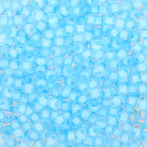 Toho Seed beads 11/0 TO11R976 - Crystal Neon Ice Blue Lined x8g
