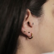 14mm 304L stainless steel round leverback earrings - 3 mm wire - Gold x20