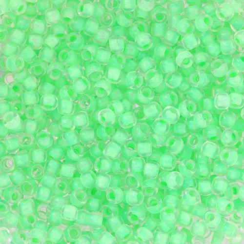 Toho Seed beads 11/0 TO11R975 - Crystal Neon Sea Foam Lined x8g