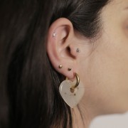 18mm 304L stainless steel round leverback earrings - 3 mm wire - Gold x20