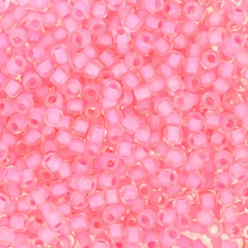 Toho Seed beads 11/0 TO11R969 - Crystal Neon Carnation Lined x8g