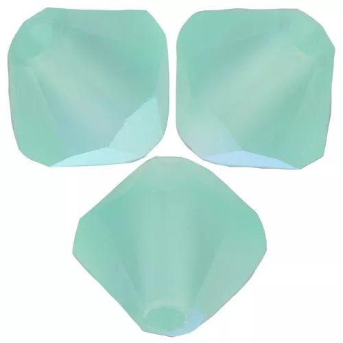 5mm Preciosa Bicone Beads - Rondelle Bead - Caribbean Sea AB Matt x12